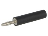 Adaptor Banană 2mm 10A 70VDC Nichelat Negru