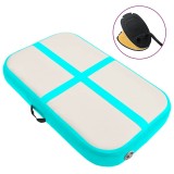 Saltea Gimnastică Gonflabilă vidaXL, 60x100x15 cm, PVC, Verde, cu Pompă - Ideală Fitness, Yoga, Kickboxing, Joacă