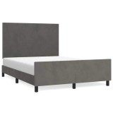 Cumpara ieftin Cadru de pat fara saltea, gri inchis, 140x200 cm, catifea