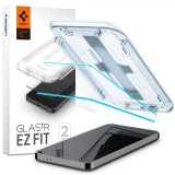 Set 2 folii sticla cu sistem de montare Case friendly Spigen GLAStR EZ FIT compatibil cu Samsung Galaxy S24 / S25
