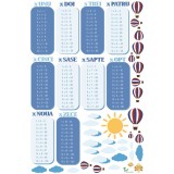 Sticker Tabla Inmultirii cu Nori si Baloane