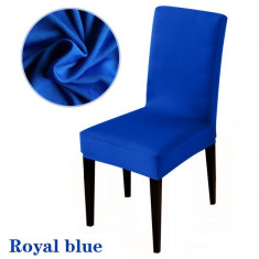 Set 8 huse scaun universale, elastice, masa, albastru foto
