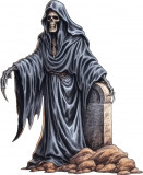 Cumpara ieftin Sticker decorativ Grim Reaper, Albastru, 73 cm, 7942ST, Oem