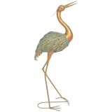 Outsunny Sculptură de egretă &icirc;n metal pentru grădină exterioară 90 cm, multicolor | Aosom Romania