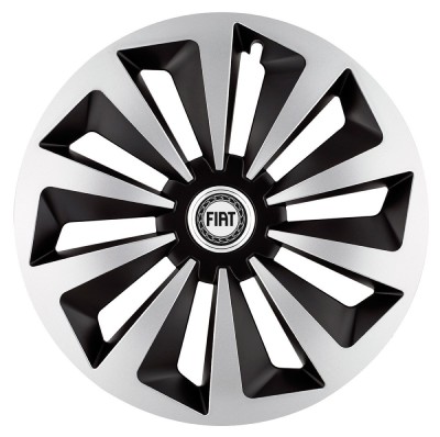Set 4 capace roti Fox Gri-Negru R17 pentru gama auto Fiat foto