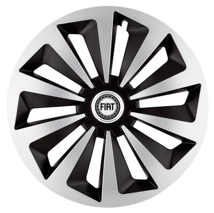 Set 4 capace roti Fox Gri-Negru R17 pentru gama auto Fiat