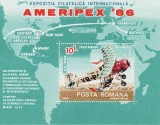 C1996 - Romania 1986 - Ameripex bloc neuzat,perfecta stare, Nestampilat