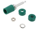 Soclu Banană Verde 4mm 15A 2500V