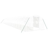 Cumpara ieftin Sera cu cadru din otel, alb, 54 m&sup2;, 18x3x2 m
