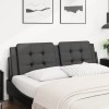 VidaXL Pernă pentru tăblie pat, negru, 152 cm, piele artificială 374890