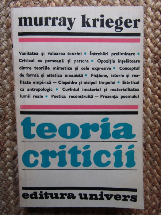 TEORIA CRITICII-MURRAY KRIEGER