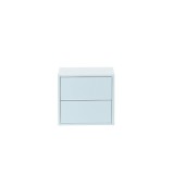 Dulap de perete Boxie cu 2 sertare, 40x40x37 cm, Albastru, Modular, Placa de mobilier