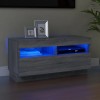 VidaXL Comodă TV cu lumini LED, gri sonoma, 80x35x40 cm 815724