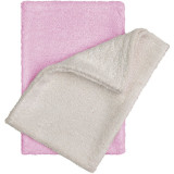 T-Tomi Bamboo Washcloth Natur + Pink Balsam de spalat 14x20 cm 2 buc