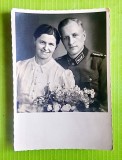 E785-I- ww2-Foto nunta militar german ofiter 3 Reich 1941. SCRISA PE SPATE.