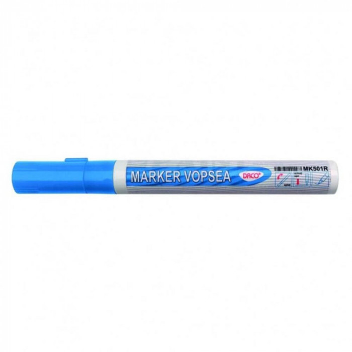 Marker DACO Vopsea Albastra, Varf 1-2 mm, Marker, Marker Albastru, Markere Albastre, Marker cu Vopsea Albastra, Marker Albastru pe Baza de Alcool, Set