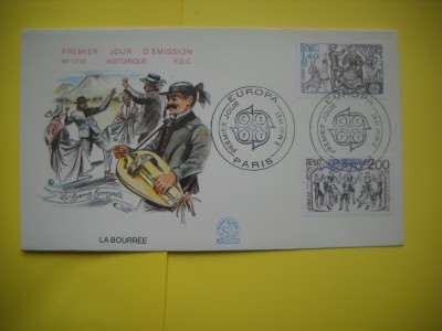 HOPCT PLIC FDC S NR 111 COSTUME / FOLCLOR - FRANTA -EUROPA CEPT 1981 foto