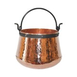 Ceaun Traditional, Cupru Masiv, Toarta Fier Forjat, 80 Litri