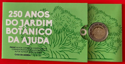 PORTUGALIA 2018 - 2 Euro comemorativ &amp;quot;250 ani -Grădina Botanică Ajuda &amp;quot; Proof foto