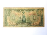 Rara! Paraguay 1 Guarani 1943,bancnota din imagini