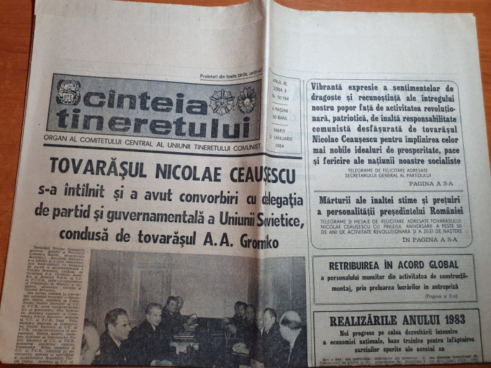 scanteia tineretului 31 ianuarie 1984-articol si foto orasul filiiasi