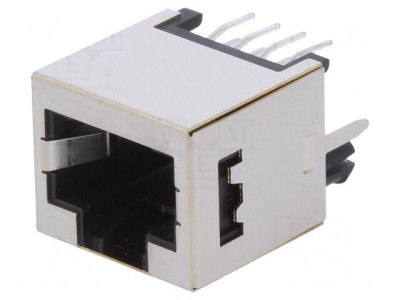Soclu RJ45 8p8c Ecranat THT Drept foto
