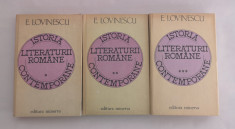 Istoria literaturii romane, 3 volume, Eugen Lovinescu, 1981 foto
