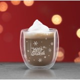 Pahar cu pereți dubli - 300 ml - motive de Crăciun
