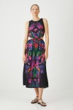 Medicine rochie culoarea negru, midi, evazată