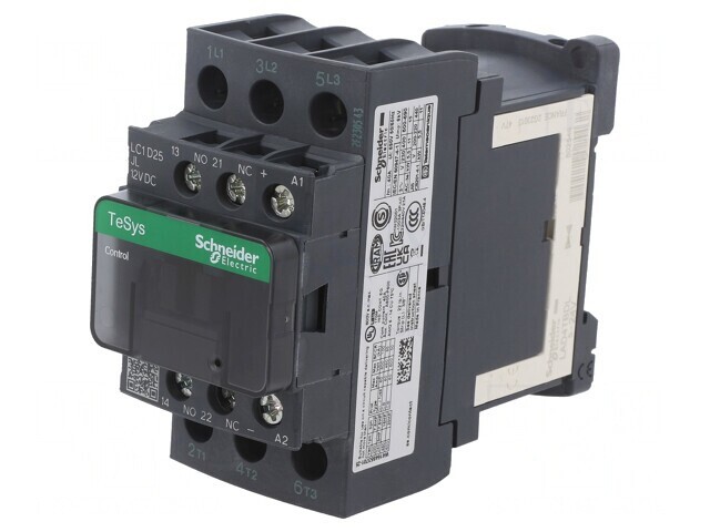 Contactor 3P 12VDC 25A cu 3 Contacte Auxiliare