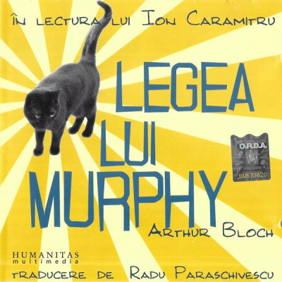 CD Arthur Bloch &amp;Icirc;n Lectura Lui Ion Caramitru &amp;lrm;&amp;ndash; Legea Lui Murphy , original foto