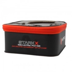 Geanta accesorii Nytro Starkx M 21x21 cm, material EVA, sectiune patrata, capac transparent cu fermoar