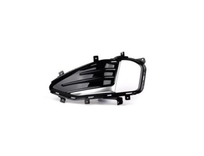 Grila bara protectie, spoiler Ford Edge, 05.2019-, montare fata, stanga, cu ornamente; vopsit; negru, nichel; cu gaura lampa de ceata, RapidAuto foto