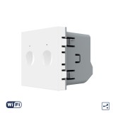 Cumpara ieftin Modul Intrerupator Dublu Cap Scara / Cruce Wi-Fi cu Touch LIVOLO &ndash; Serie Noua, Alb SmartElectro IntelligentHouse