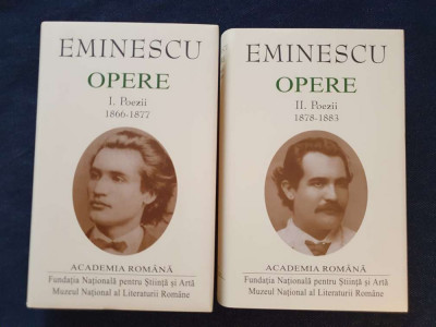 Mihai Eminescu &amp;ndash; Opere. Poezii I, II (ed. de lux, Academia Romana, 2 vol.) foto