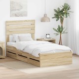 Cumpara ieftin Cadru de pat Stejar Sonoma 75 x 190 cm Lemn Ingineresc