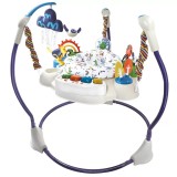 Saritor pentru copii cu centru de activitati WePro Store, Baby jumper, 3 trepte de inaltime, Sunete, Lumini, Accesorii atractive, Multicolor, 6 luni +