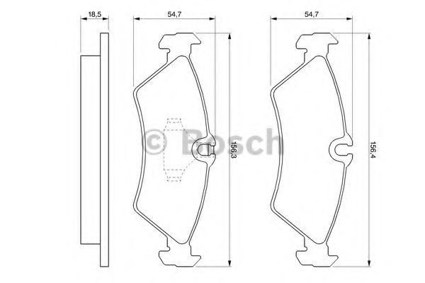 Set placute frana,frana disc VW LT II platou / sasiu (2DC, 2DF, 2DG, 2DL, 2DM) (1996 - 2006) BOSCH 0 986 424 219