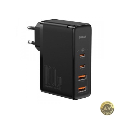 Incarcator Retea Baseus GaN2 Pro 100W 5A 2 x USB-A - 2 x USB-C Negru CCGAN2P-L01 foto