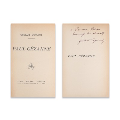 Gustave Coquiot, Paul C&amp;eacute;zanne, cu dedicație pentru Martha Bibescu foto