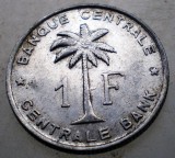 7.698 CONGO RUANDA URUNDI 1 FRANC 1959, Africa, Aluminiu
