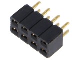 Conector şiruri pini mamă 8 PIN 2,54mm aurit THT soclu SAMTEC