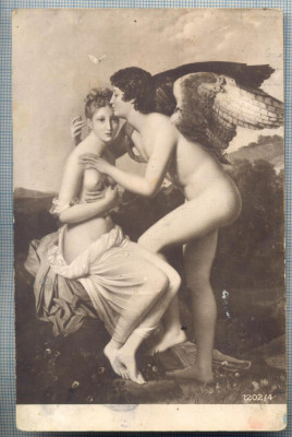 AX 403 CP VECHE-MUSEE DU LOUVRE -GERARD, L&amp;#039;AMOUR ET PSYCHE -NUD-NUDURI -PATATA foto