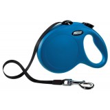 Lesa Flexi Classic, cu banda, marimea L, 5m/50kg, Albastru