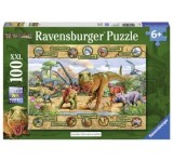 Cumpara ieftin Puzzle Dinozauri, 100 piese