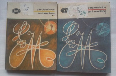 (C415) PERPESSICIUS - EMINESCIANA (2 VOL.) - BPT 1329-1330 foto