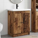 Cumpara ieftin Set de mobilier pentru baie Lemn vechi 78,5 x 37,5 x 81 cm