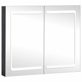 Cumpara ieftin Dulap cu oglinda pentru baie Antracit 80 x 12 x 68 cm
