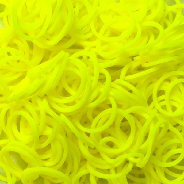 Elastice Rainbow Loom - Neon Galben - 300 buc.