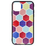 Husa iPhone 11 TPU Mozaic Colors - Protectie Premium, Design Modern